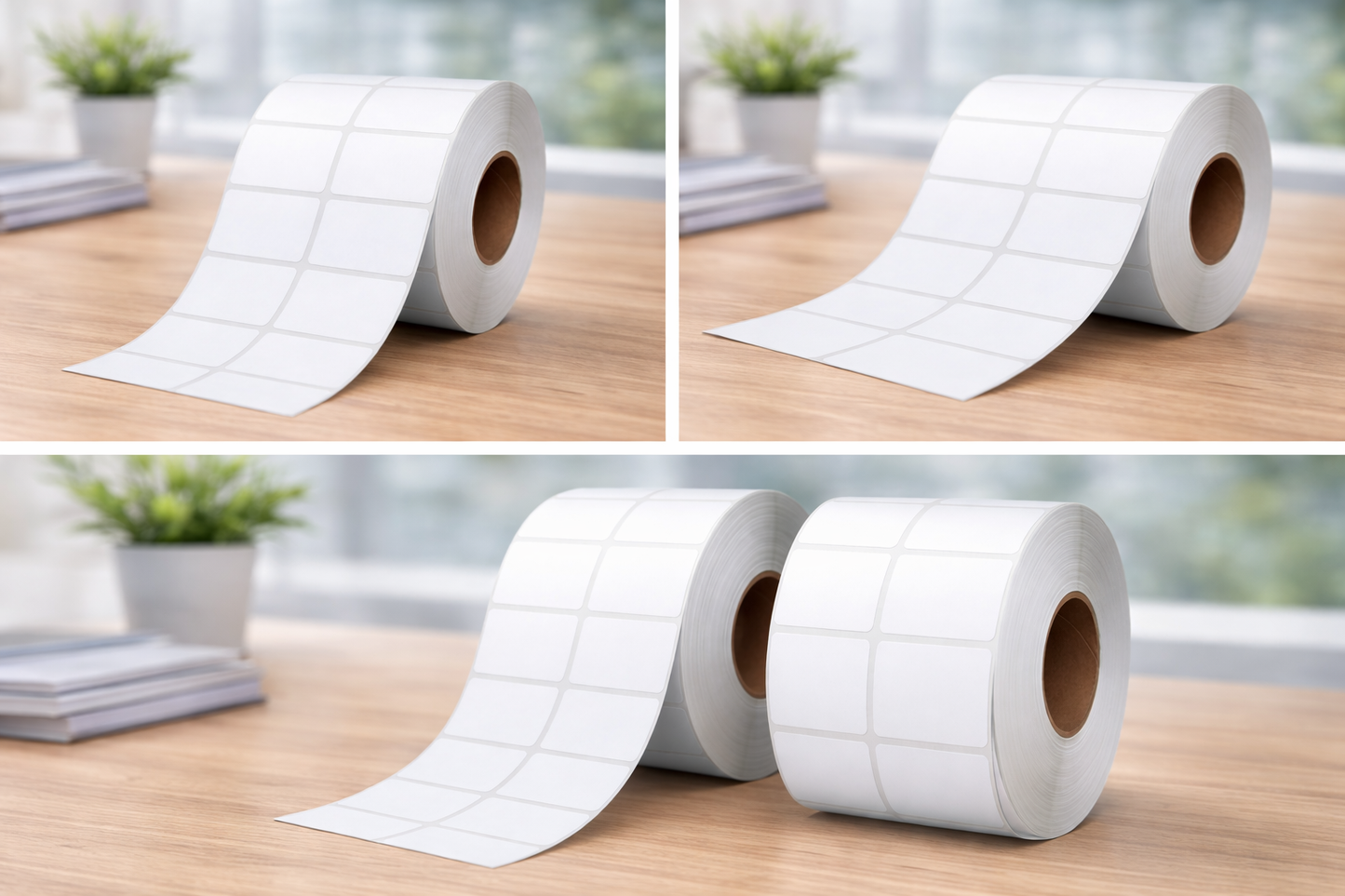 KIYA 50x38 Barcode Label Sticker  2 Ups - 3000 Labels Per Roll - White Self Adhesive Sticker for Printing Barcoding
