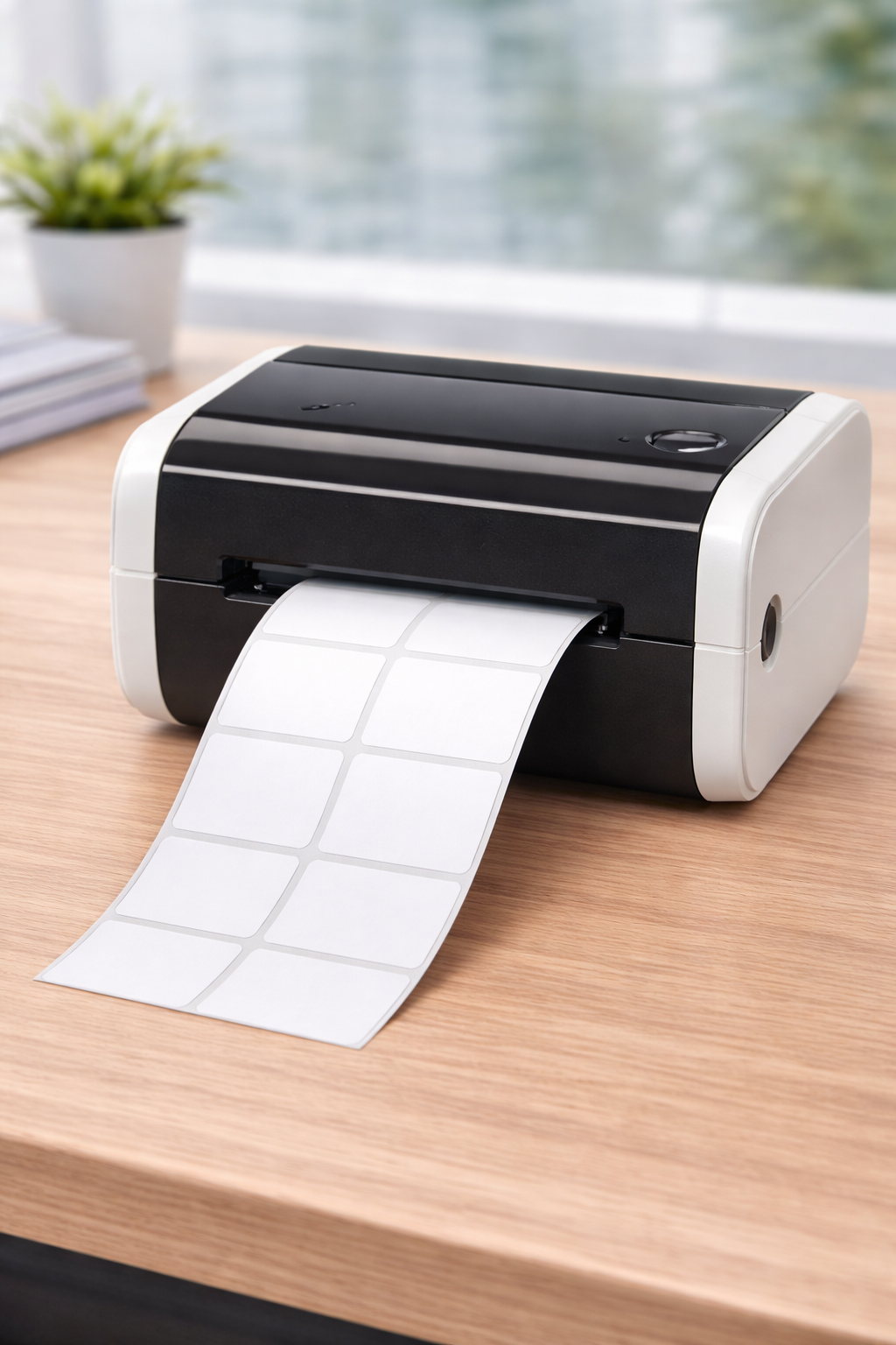 KIYA 50x38 Barcode Label Sticker  2 Ups - 3000 Labels Per Roll - White Self Adhesive Sticker for Printing Barcoding