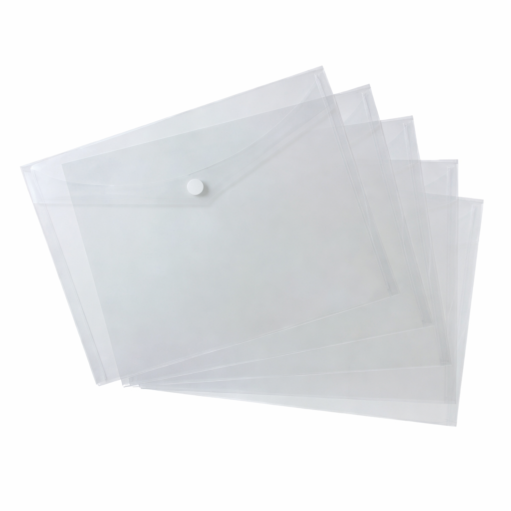 DIGISMART Clear Bag Plain Ds-280 (Set of 12, Natural)