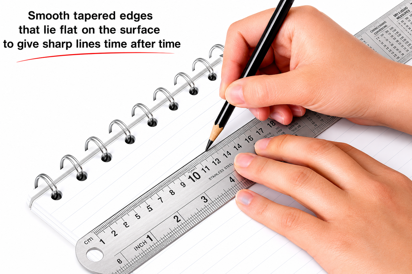 Ajanta Elora Stainless Steel Ruler 30 cm | Premium Metal Scale with Accurate Measurement Markings | Rust Resistant, Durable & Unbreakable | Ideal for School, Office, Engineering & Drawing Use