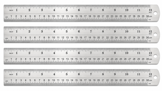Ajanta Elora Stainless Steel Ruler 30 cm | Premium Metal Scale with Accurate Measurement Markings | Rust Resistant, Durable & Unbreakable | Ideal for School, Office, Engineering & Drawing Use