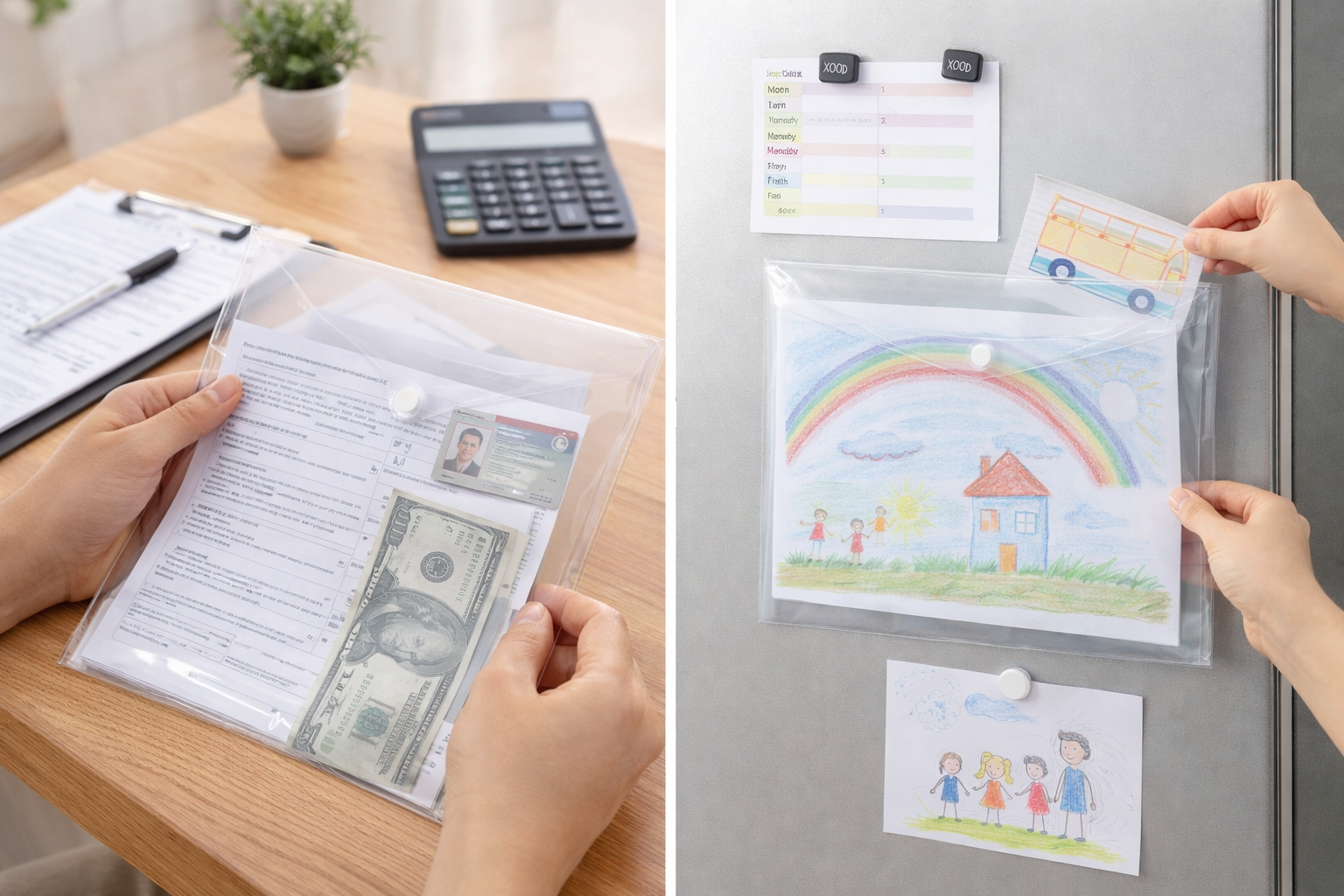 Transparent Plastic File Folder