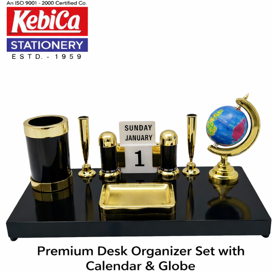 Premium Desk Organizer Set with Globe,