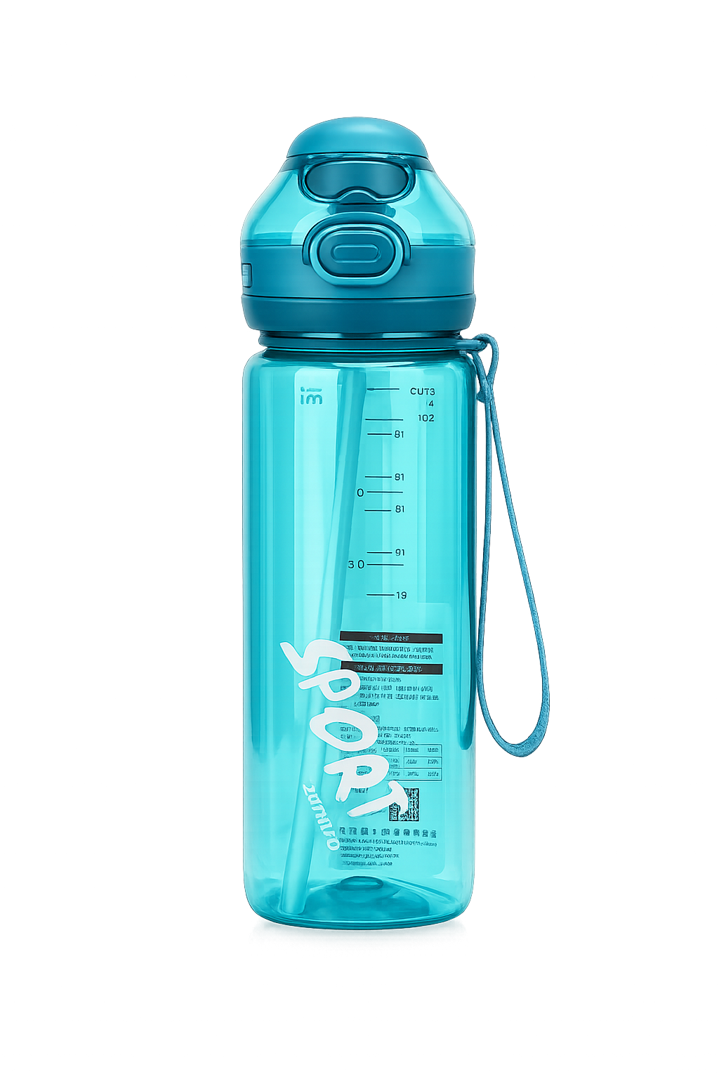 SCOFFCO Double Drink Sipper Plastic Bottle 750ML (563 WP) | Leak Proof Water Bottle with Straw & Direct Sip | BPA Free | Portable Sports & School Bottle for Kids & Adults