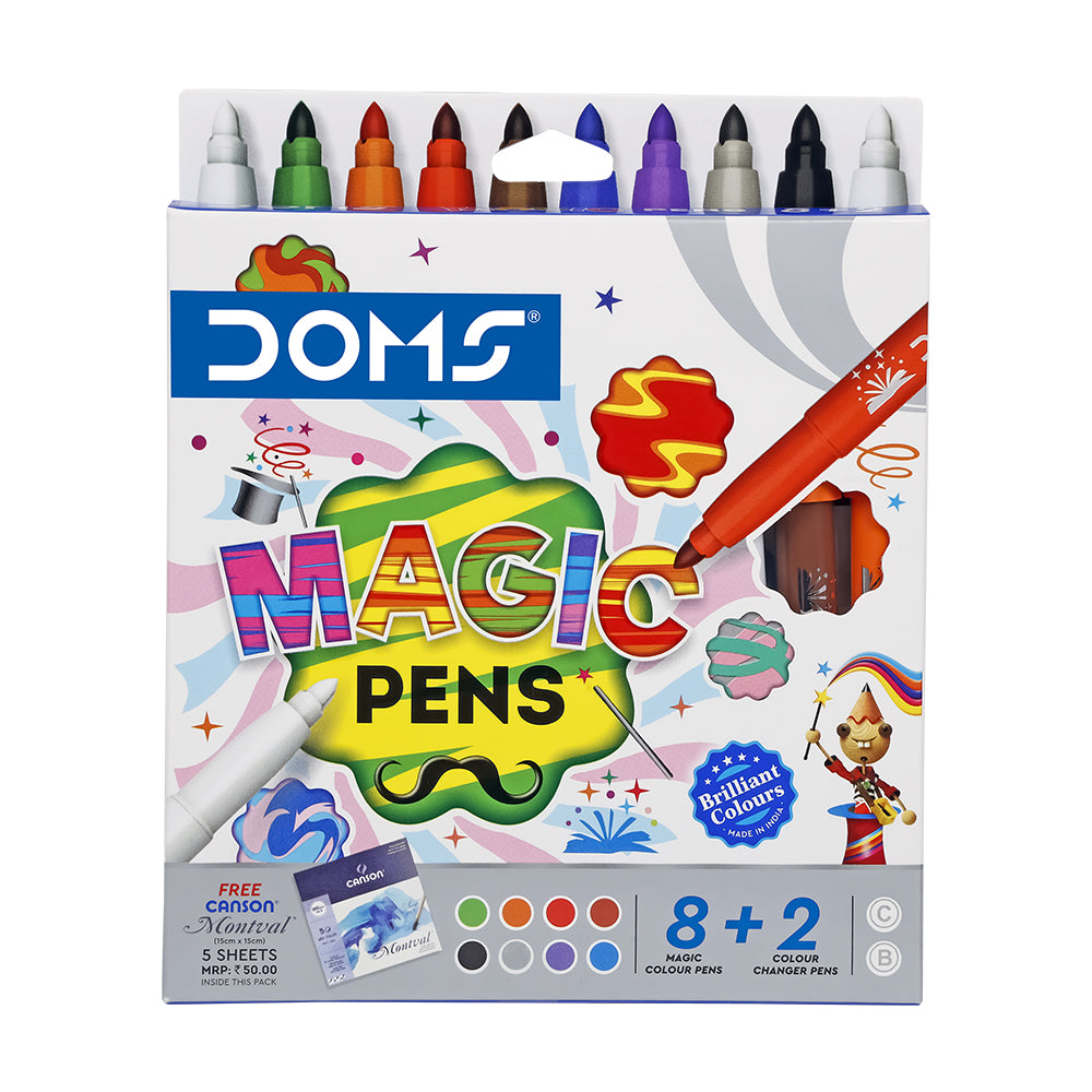 DOMS MAGIC SKETCH PENS 8+2 COLOUR