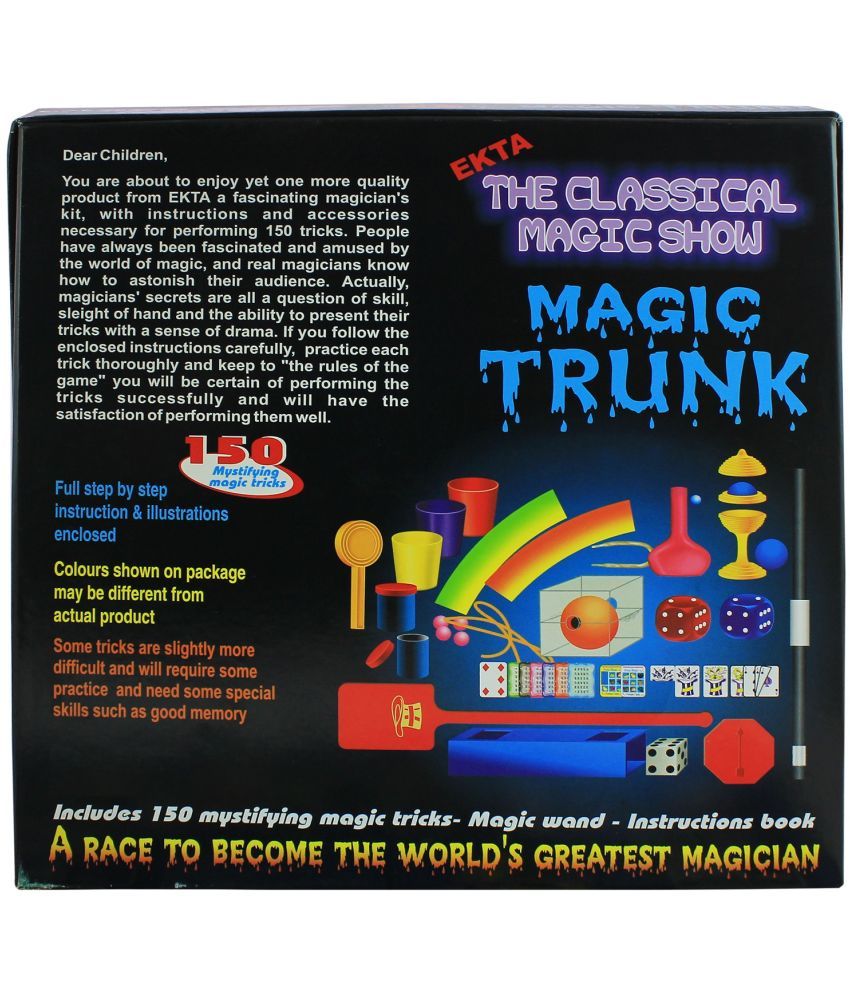 Ekta Magic Trunk Game of Illusion|Classical Magic Show with 150 Amazing Magic Tricks for Kids