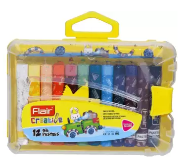 FLAIR Creative Oil Pastel 12 Shades (Set of 2, Multicolor)