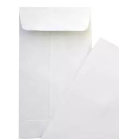 Genric 10x4.5 inch White Envelopes (Pack of 100)