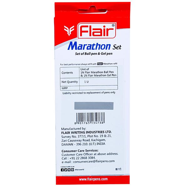 FLAIR Marathon Ball Pen Wallet Pack | 0.7 mm Tip Size | Light Weight Sleek Body With Smooth Performance | Low-Viscosity Ink For Smudge Free Writing | Blue Ink, 1 Ball Pens