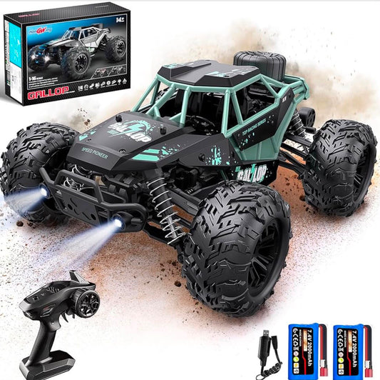 SCOFFCO HW8808-A Remote Control Stunt Car | 2.4GHz RC Off-Road Drift Vehicle | 360° Rotating All-Terrain Monster Truck | Rechargeable Battery Toy for Kids Boys & Girls (TZM)