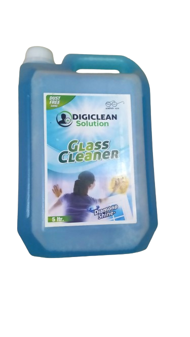 Digiclean Solution Advanced Glass Cleaner with ultra-shine Formula| Deep cleaning| Dust repellency| Multi-surface Cleaner| Remover finger marks (5 Litre) - 5 Litrer