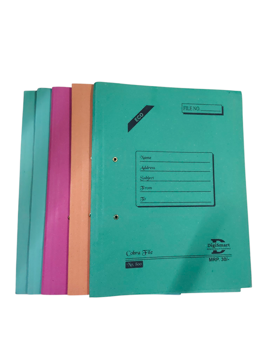 DIGISMART ECO COBRA FILE NO 800 ( 27 KGS BOARD )Spring Cobra Clip File Folder for A4, Legal, Letter Size, Office Document, Certificates, Assignment, Office