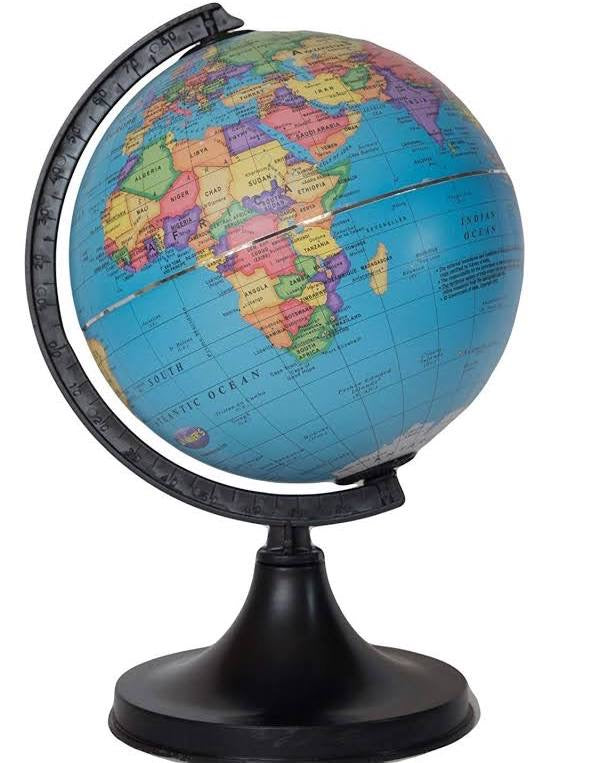 Kebica Educational Rotating 8 inch World Globe with Clearly visible words Desk &Table Globe World Map World Globe  (8 Inch Blue)