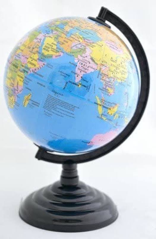 Kebica Educational Rotating 8 inch World Globe with Clearly visible words Desk &Table Globe World Map World Globe  (8 Inch Blue)