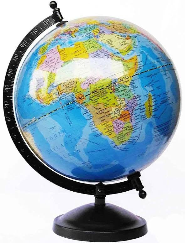 Kebica Educational Rotating 8 inch World Globe with Clearly visible words Desk &Table Globe World Map World Globe  (8 Inch Blue)