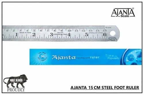 Ajanta Super Steel Scale Ruler 15 cm