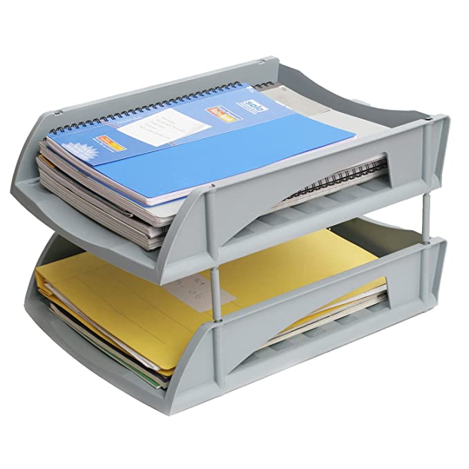 KEBICA  Brand Unbreakable Executive File Tray  Clear Colour Use for Letter Tray/Files Tray/Documents Tray/Folder Tray