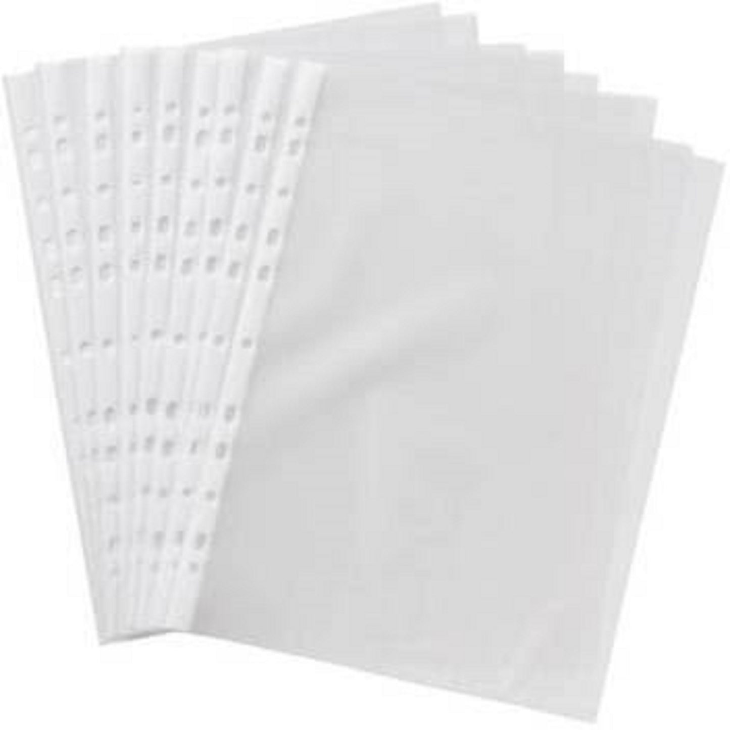 Digismart A4 Punched Pocket, 25 Pages/Pack Sheet Protector Binder Pocket Paper File Letter Sheet Protector Binder Sleeves, Clear Sheet Protector Transparent Document Pocket Folder Wallets Sleeves(Transparent)