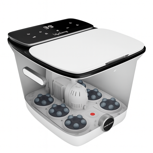 Lifelong Premiun Foot Spa Massager Machine For Pain Relief & Relaxation - Portable & Automatic Foot Spa - Leg Massager Pedicure Tub With Bubble,6 Massage Roller,Heat For Home Comfort & Wellness