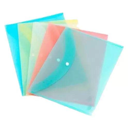 Sun F/S Clear Bag (Eco) Assorted Color PACK OF 10