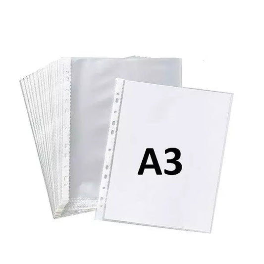 Sun A3 Size Plastic Sheet Protector Transparent,  (Pack of 1)(25 SHEET )