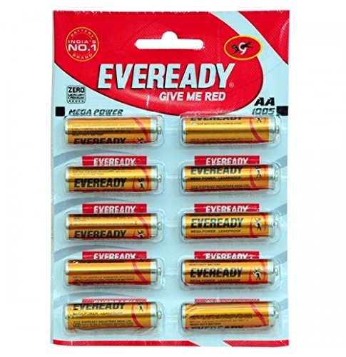Eveready Gold AA 1005 Battery – Pack of 10 | Long Lasting Power for Everyday Devices | MRP ₹16 (Per Battery)