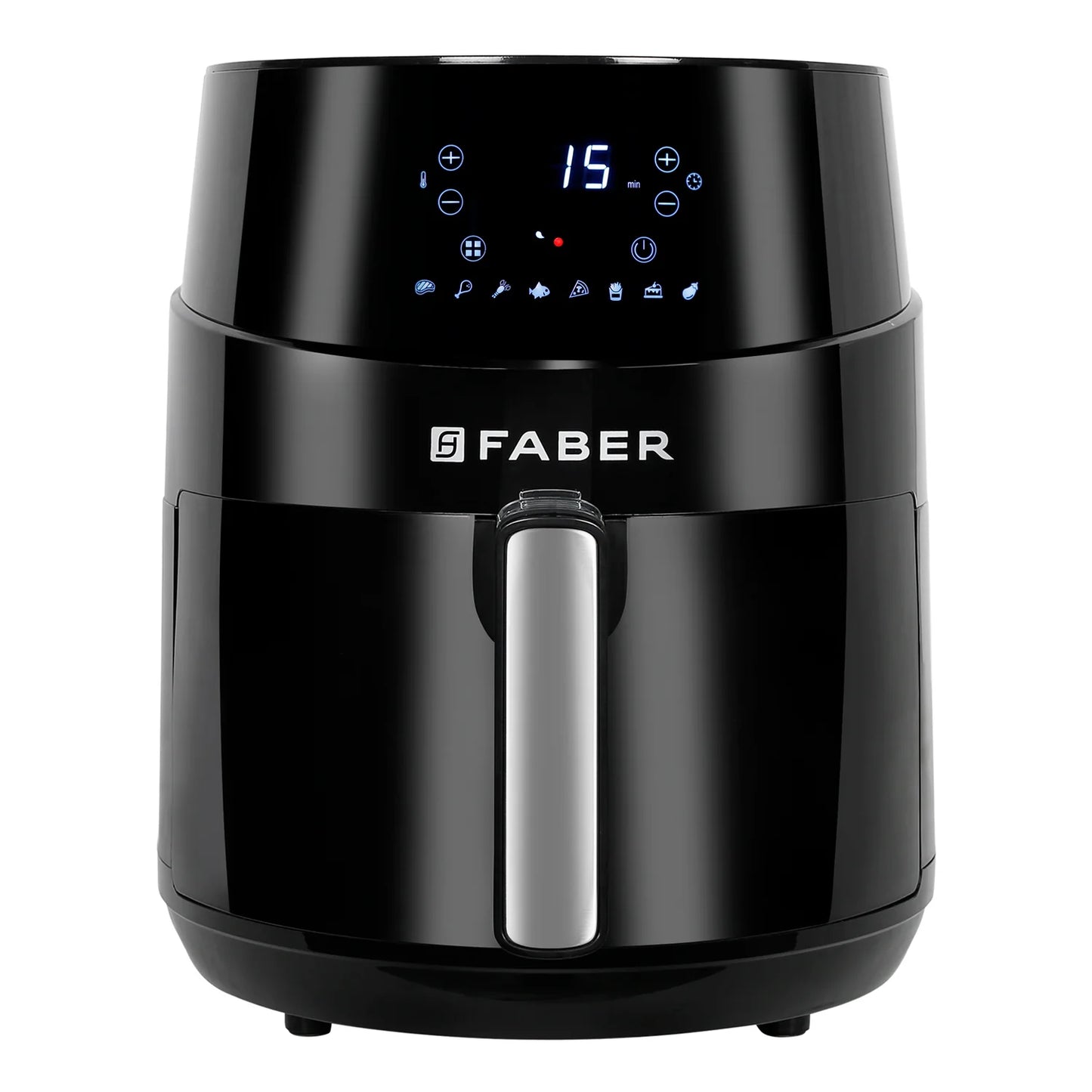 HOUSEHOLD FAB Digital Air Fryer 4.5L | 1400W Rapid Air Technology | Touch Control Panel | Adjustable Temperature & Timer | Oil-Free Healthy Cooking | Non-Stick Fry Basket | Black