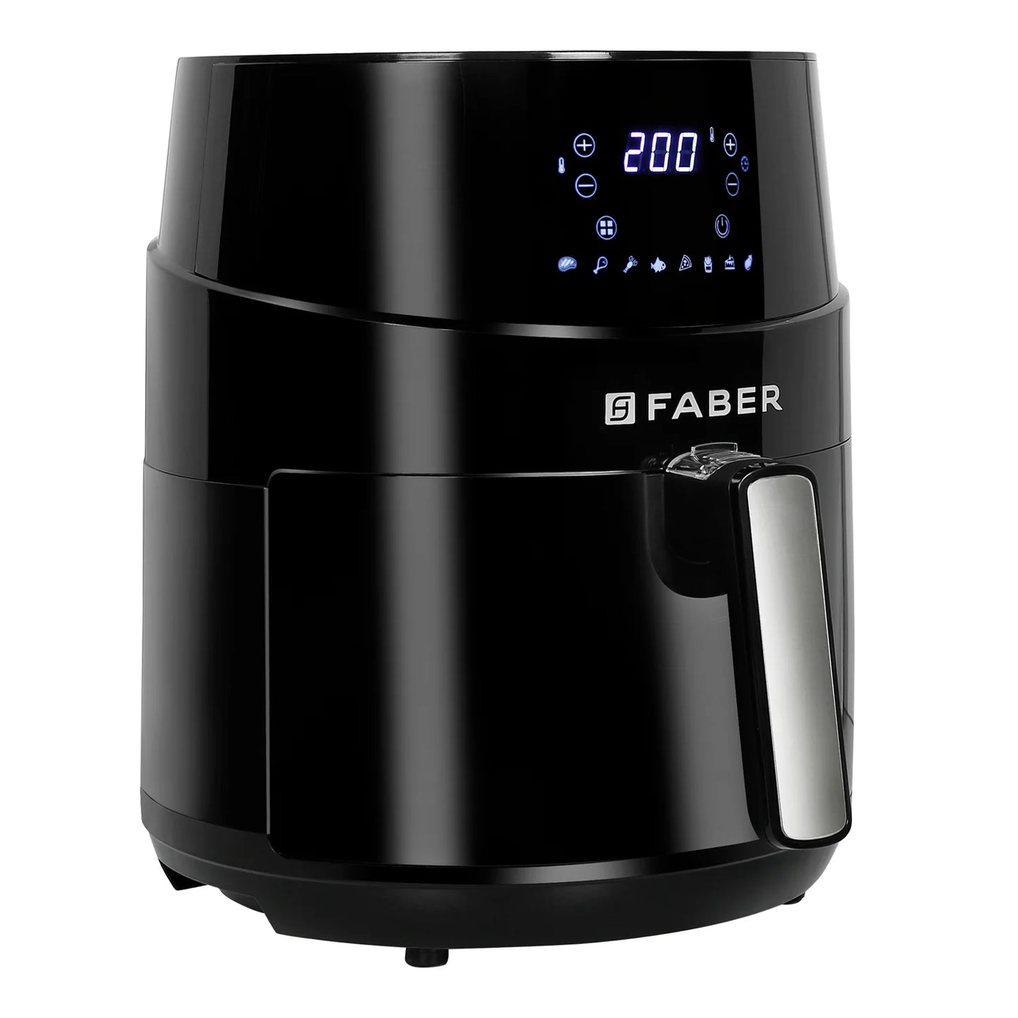 HOUSEHOLD FAB Digital Air Fryer 4.5L | 1400W Rapid Air Technology | Touch Control Panel | Adjustable Temperature & Timer | Oil-Free Healthy Cooking | Non-Stick Fry Basket | Black