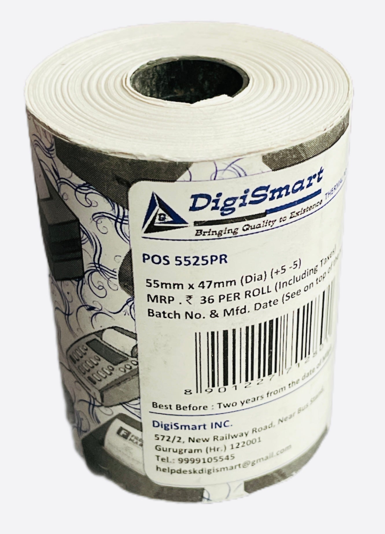 Digismart-5525 Thermal Paper Rolls POS Rolls | Pack Of 5 Rolls