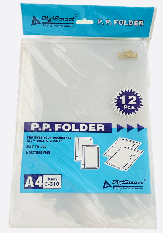 Digismart Polypropylene L Folder (Pack of 12 Pcs.)