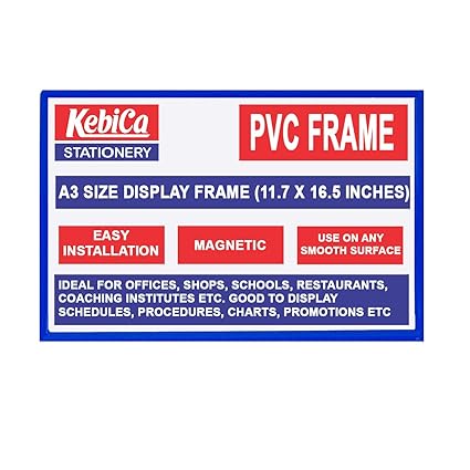 Kebica A3 Size Card Case Magnetic Data Folder Sign Holder Frame (11.7× 16.5 inches)