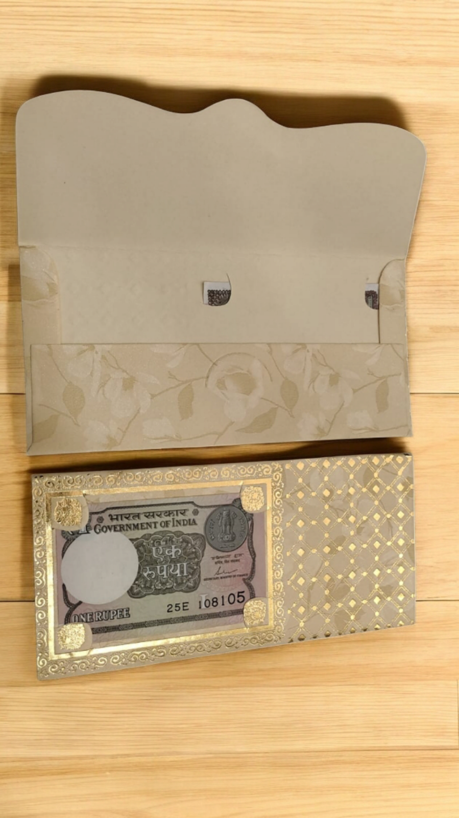 SCOFFCO Shagun Envelope with One Rupees Note, Designers/Money/Gift Envelope/Lifafa for Festival, Marriage, Anniversary & Many Occas pack of 1     sions