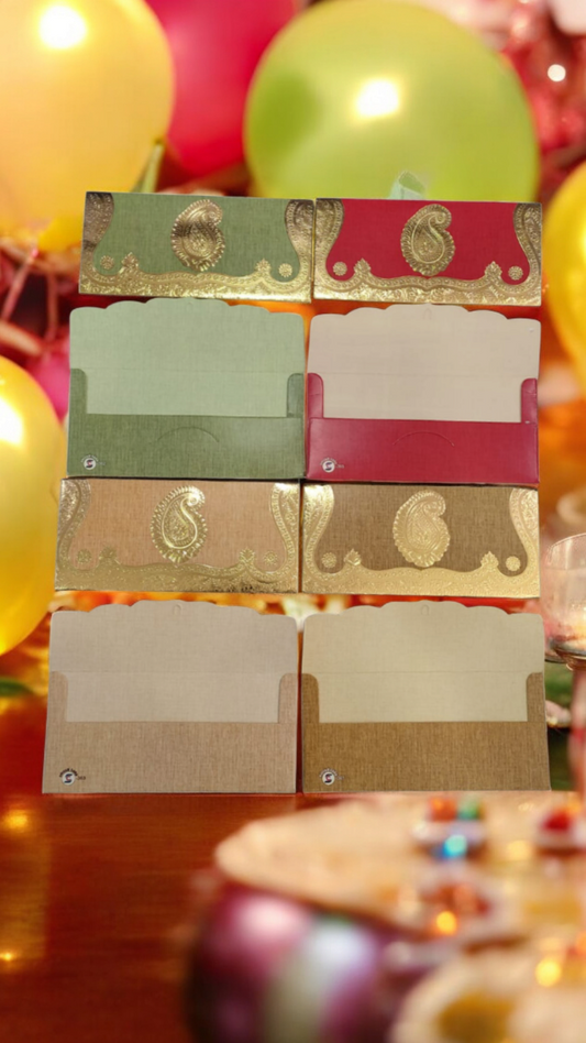 slide gift envelope Money Cash Gift Cover Shagun Birthday Diwali Lifafa Assorted Multicolour Premium Envelopes pack of 1