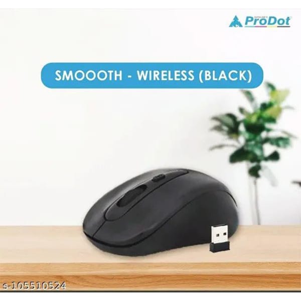 ProDot Quad(Made in India) Wireless Mouse, 2.4GHz with Nano receiver, 4 buttons (Matte)