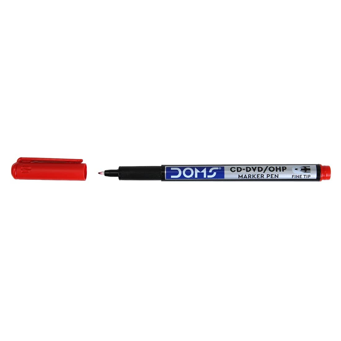 Doms Non-Toxic CD-DVD/OHP Marker Pen (RED SET OF 10 PCS)