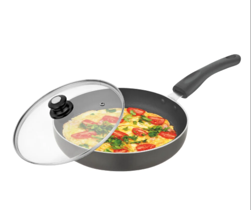 SKYLINE FRYING PAN WITH GLASS LID ( INDUCTION BASE ) VTL8100