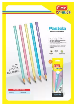 FLAIR PASTELA EXTRA DARK PENCIL Pencil  (Set of 5, Black)