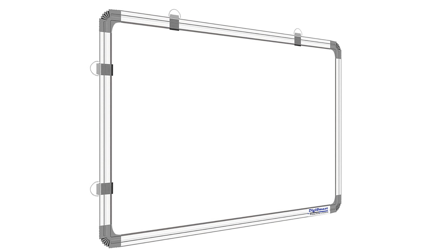 Digismart Whiteboard Non Magnetic 2x3 Feet Double Sided White Board and Chalk Board Both Side Writing Boards, one Side White Marker and Reverse Side Chalk Board Surface (2x3 feet)