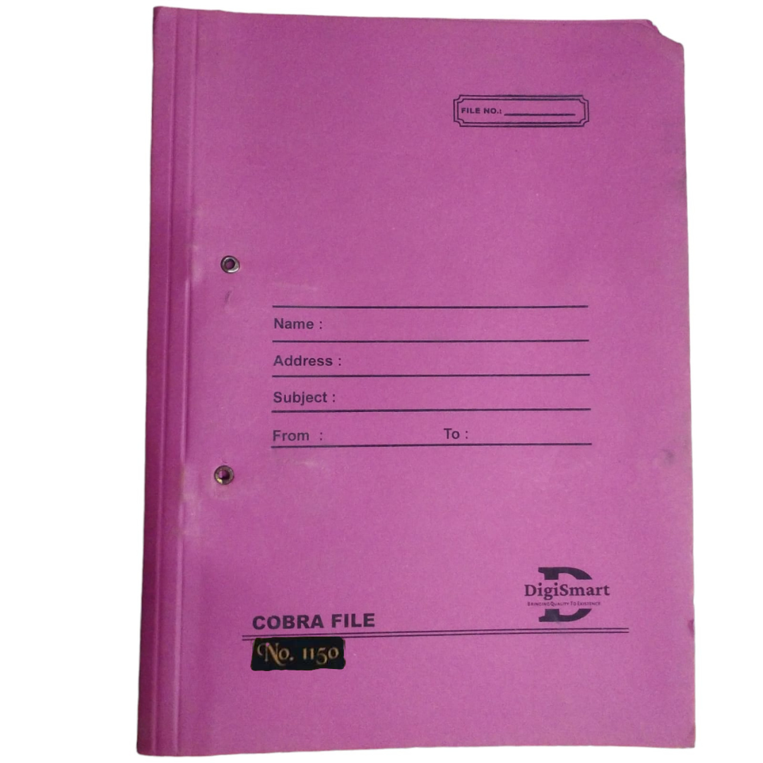 Digismart Cobra File NO. 1150 Multicolor Spring File Board/Cobra File Folder for Documents, Files for certificates and documents (File Folder for Office)