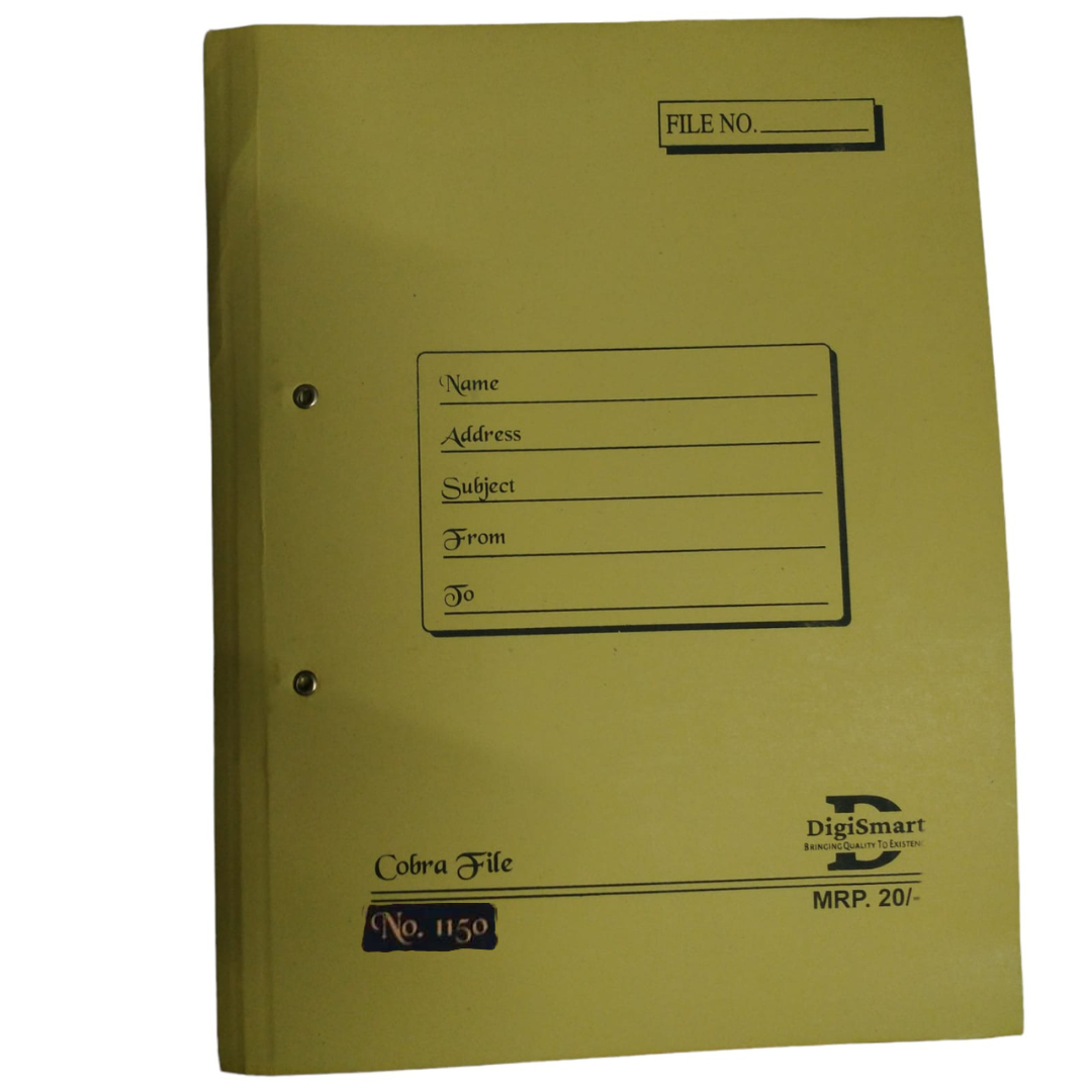 Digismart Cobra File NO. 1150 Multicolor Spring File Board/Cobra File Folder for Documents, Files for certificates and documents Deluxe Clip 31kgs Board