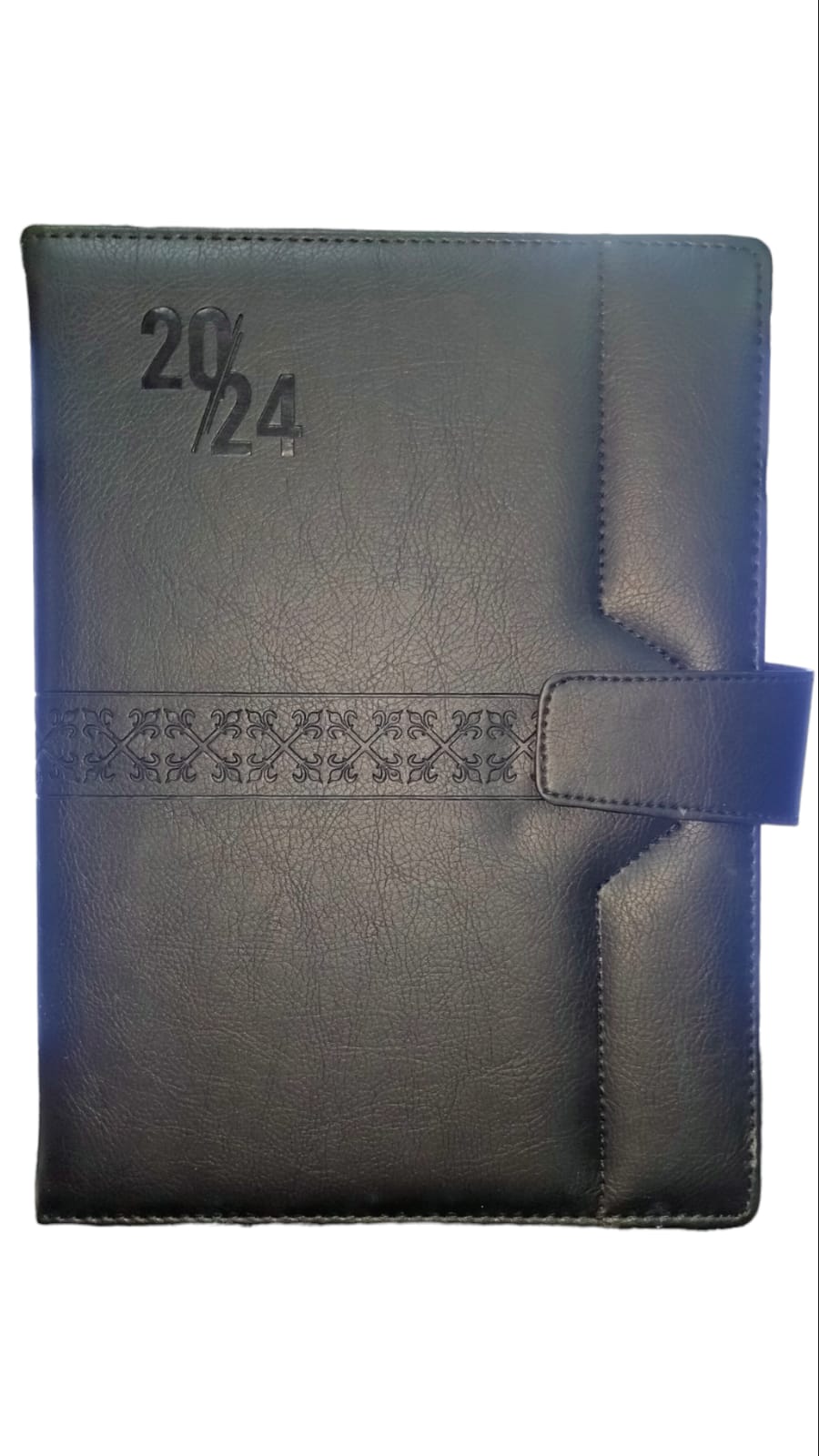 DIGISMART 2024 Executive Planner Diary - leather - A4 Size - Classic, 3LP POCKET Black
