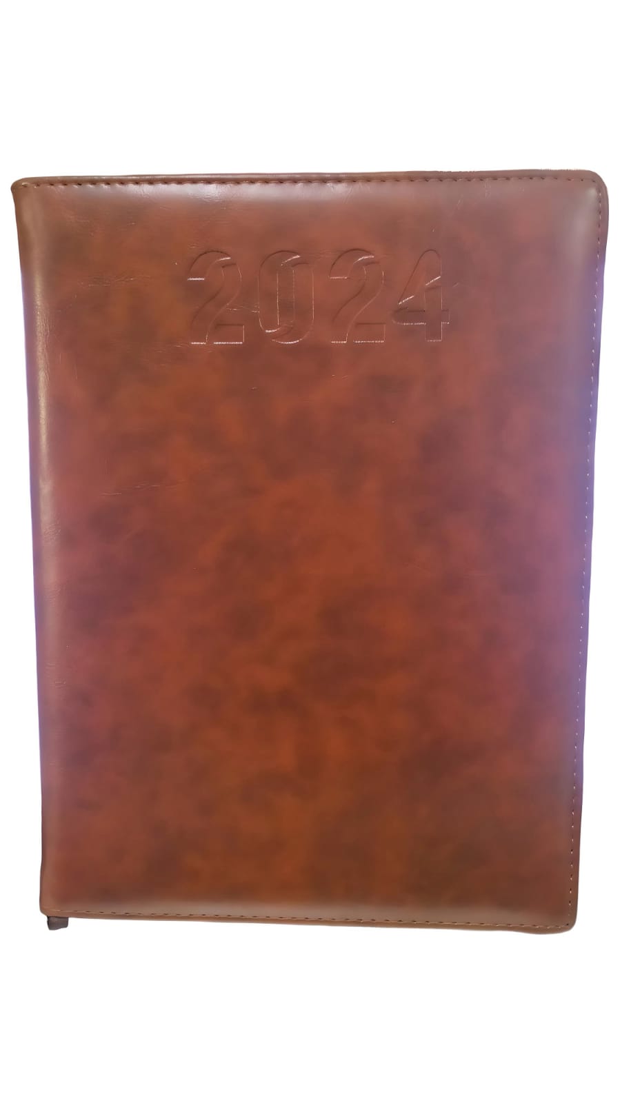 DIGISMART 2024 Executive Planner Diary - Vegan Leather - A4 Size - Brown, 8LF_Brown