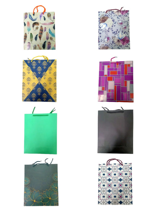 DIGISMART* Paper Bags for Return Gifts - Paper Gift Bag - Medium Carry Bags for Gifting - Paper Bags - Medium Paper Bags -Goodie Bags with Tissue and Thank You Card - Gift Covers