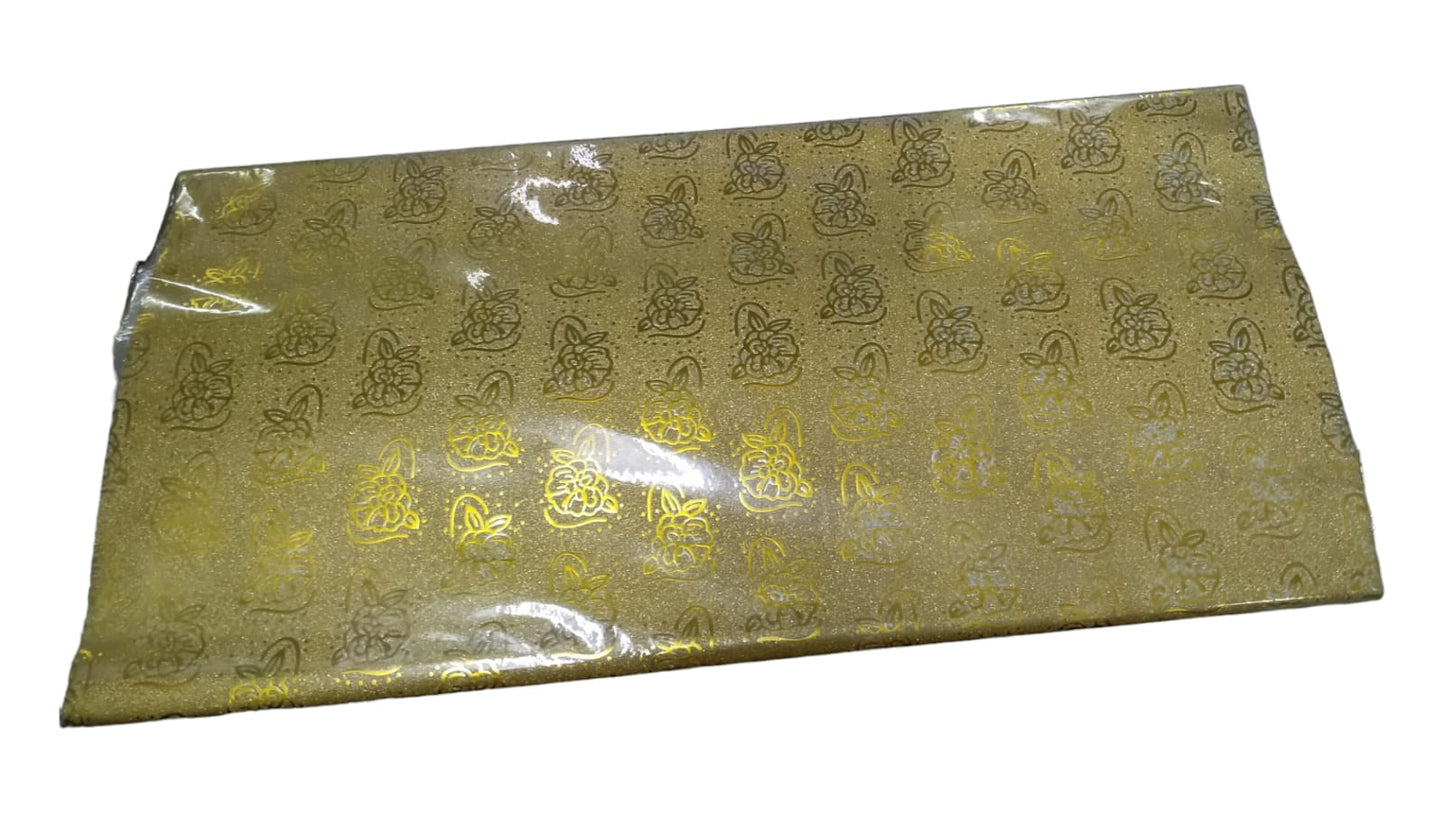 AMKAY Greetings Glitter Dots On Metallic Gold Gift Wrapping Paper Sheets ( 50X70 CM)