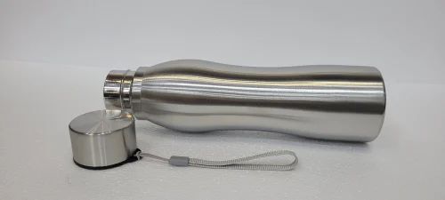 FLASK PLAIN STEEL CURVE BOTTLE | Vacuum Insulated Flask Water Bottle, PX F 1000 ML