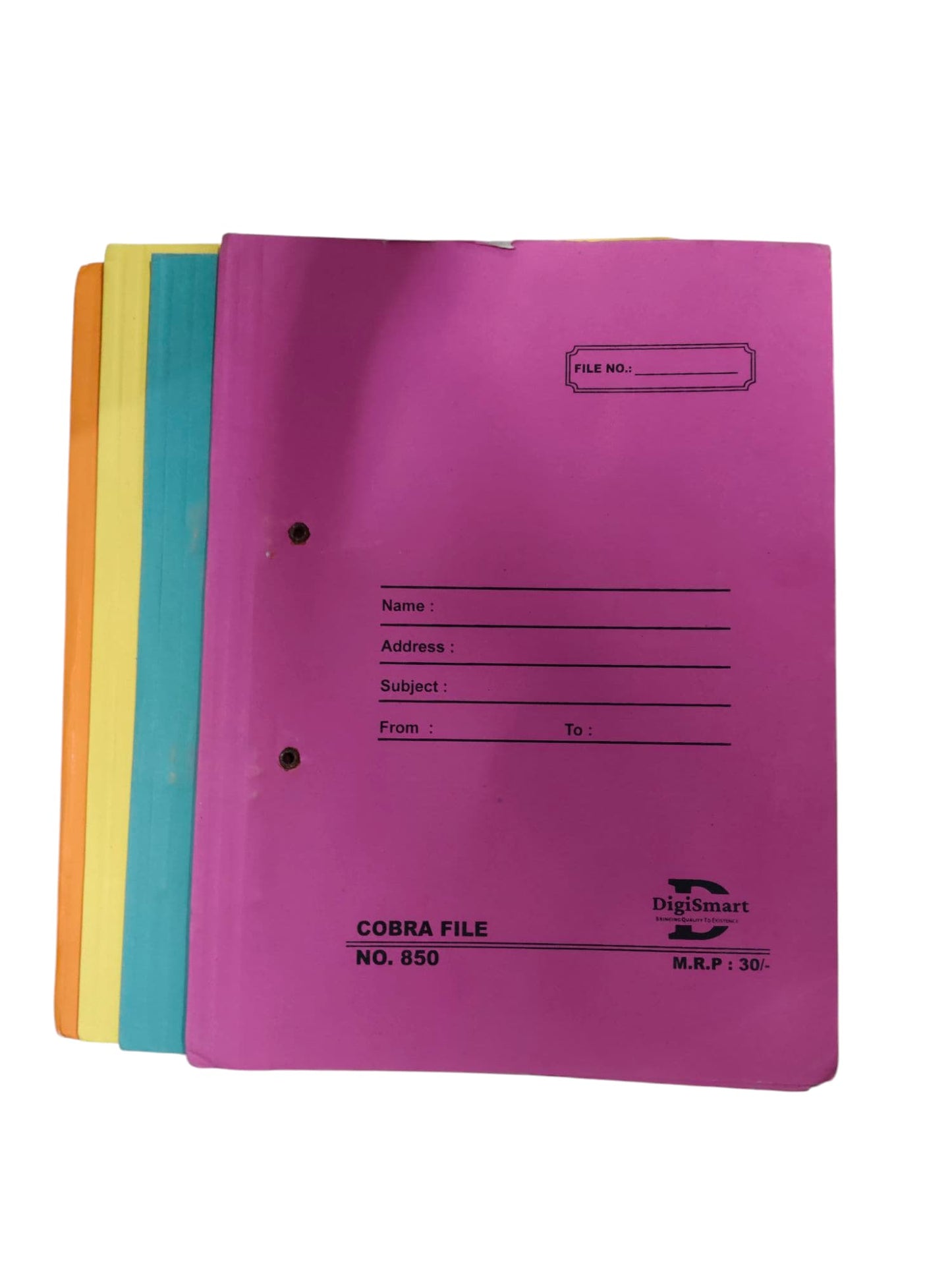 DIGISMART COBRA FILE NO 850 ( 23 KGS BOARD ) PO1 Spring Cobra Clip File Folder for A4, Legal, Letter Size, Office Document, Certificates, Assignment, Office, School and Colleges