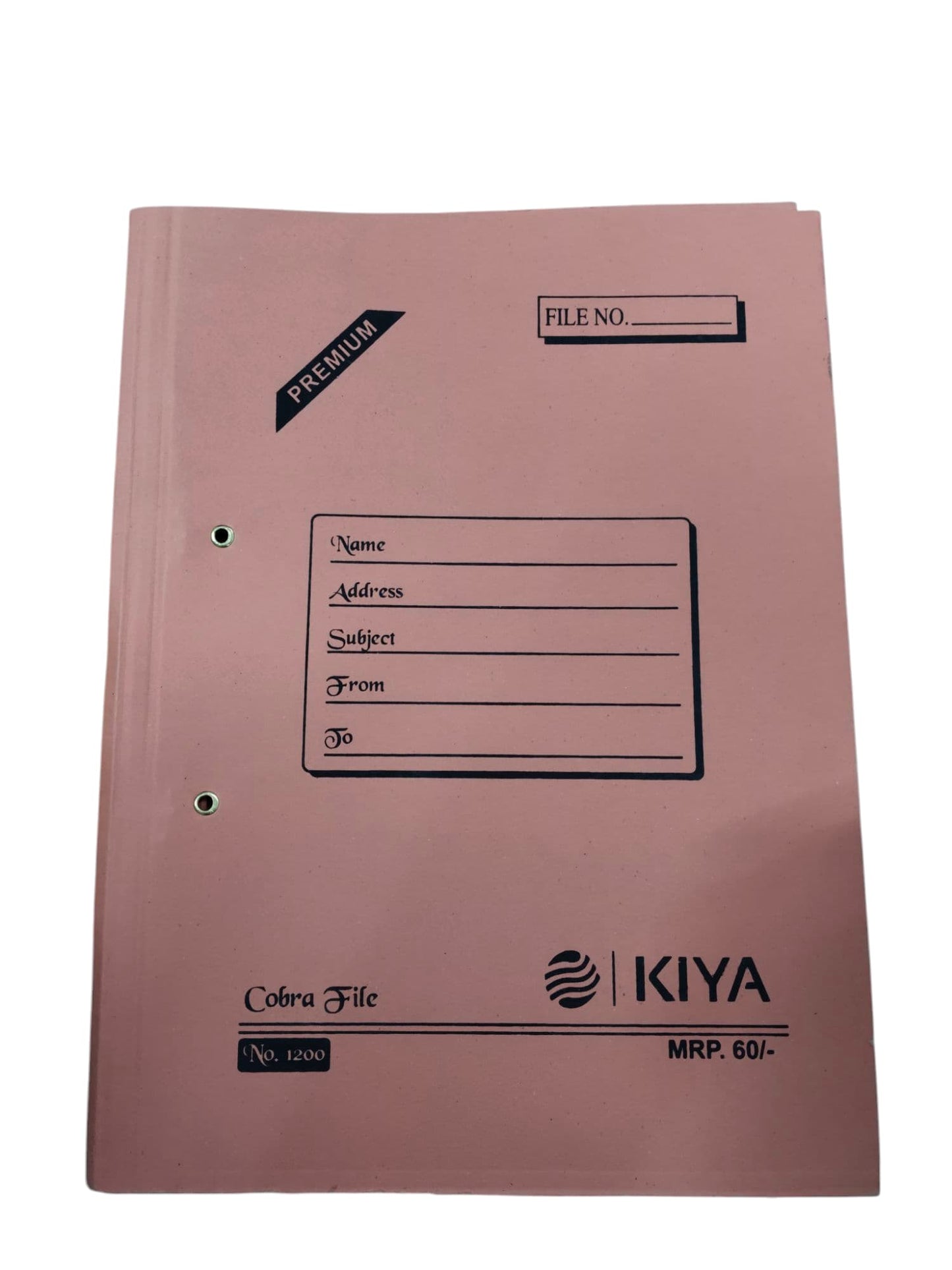 KIYA COBRA FILE NO 1200 ( 23 KGS BOARD ) PO1 Spring Cobra Clip File Folder for A4, Legal, Letter Size, Office Document, Certificates, Assignment, Office, School and Colleges