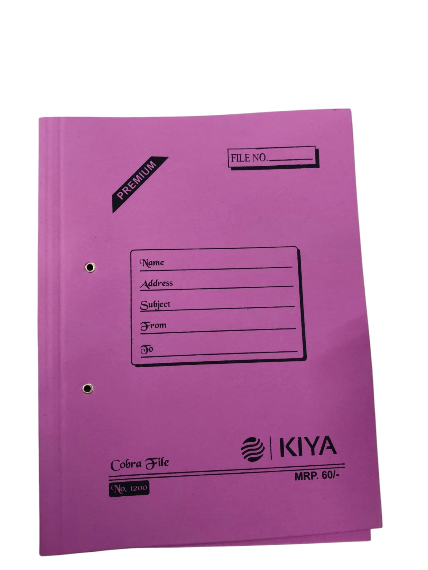 KIYA COBRA FILE NO 1200 ( 23 KGS BOARD ) PO1 Spring Cobra Clip File Folder for A4, Legal, Letter Size, Office Document, Certificates, Assignment, Office, School and Colleges