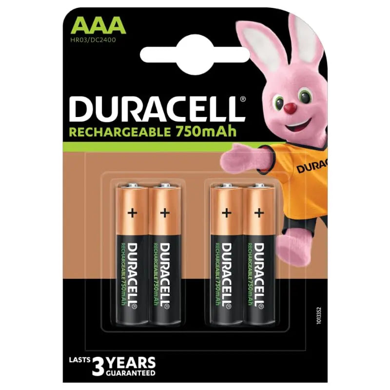 Duracell Plus AAA Rechargeable Batteries (750 mAh) - Image #1