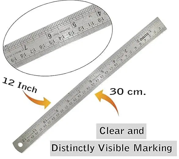 Ajanta Art Ruler Stainless Steel 15cm - Scoffco